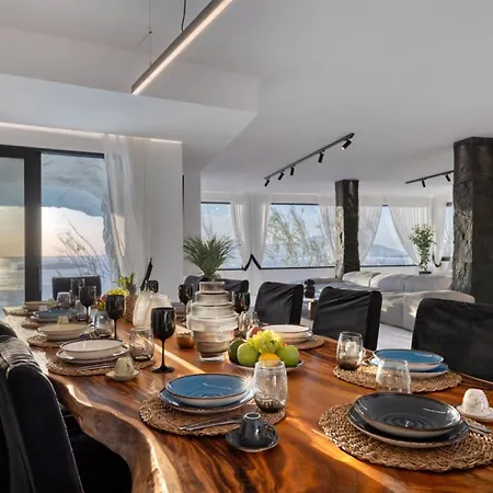 Black With Cave Heated Pool Villa Mykonos Town