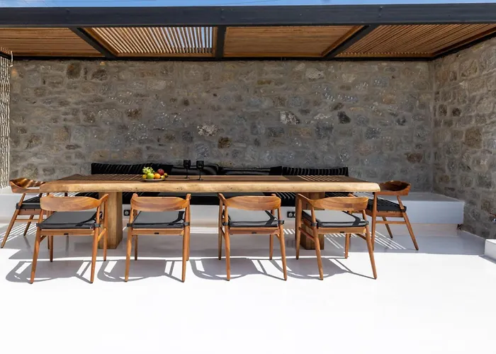 Black With Cave Heated Pool Villa Mykonos Town