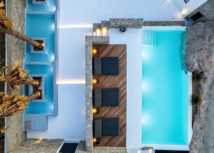 Black With Cave Heated Pool * Mykonos Town